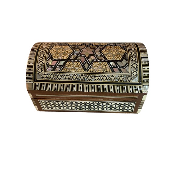 handmade Other - Egyptian Inlaid Mother of Pearl Star of David Beech Wood?Handmade Jewelry Box